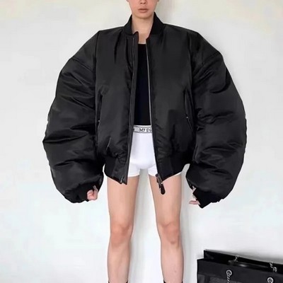 Custom Thick Puffer Bomber Jacket